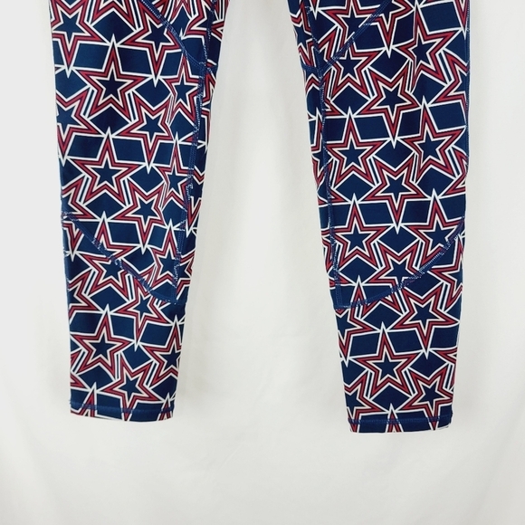 Sweaty Betty The Power Star Leggings Red & Navy‎ Blue Size Small High Waisted - Picture 3 of 11